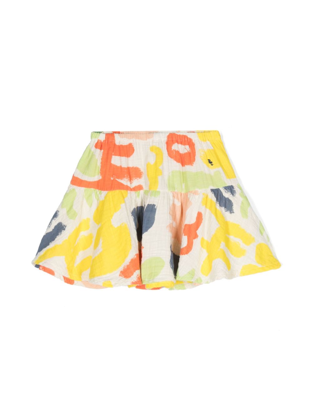 Carnival abstract-print skirt - White
