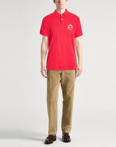 Man Polo shirt Red Size M Cotton