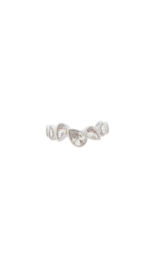 Nana Jacqueline Marilyn Teardrop Ring in Metallic Silver. 12. Also