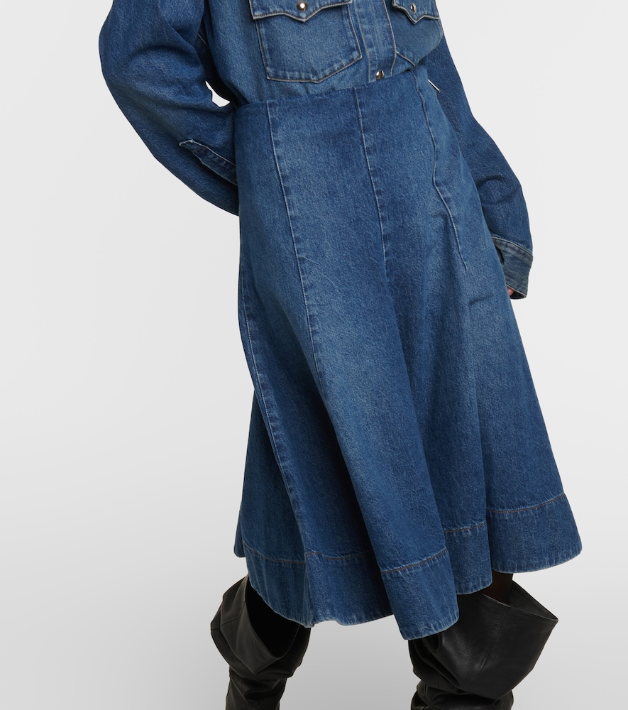 Lennox denim midi skirt