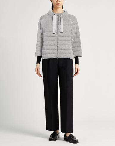 Woman Puffer Light grey Size 12 Viscose, Polyester, Metallic fiber, Polyamide, Cotton