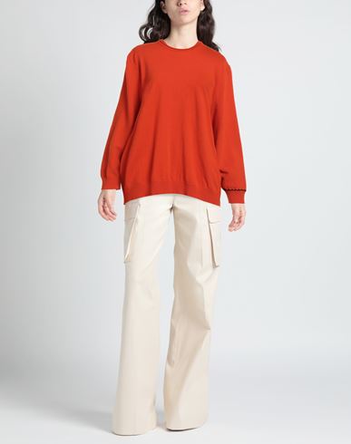 Inspired By Woman Sweater Orange Size M Polyester, Merino Wool, Viscose, Cashmere