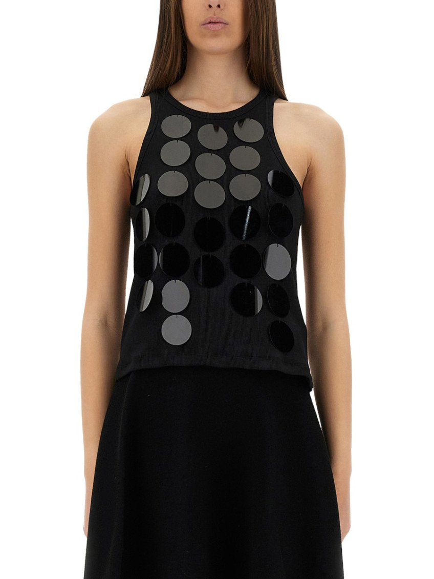 Black Sequin Tank Top