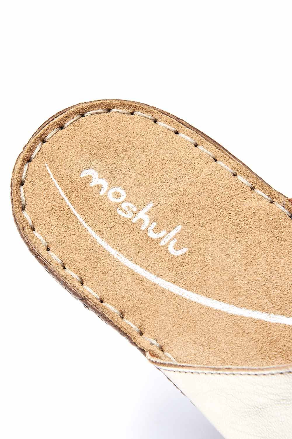 Moshulu Women's 'Seville Metallic' Toe-Loop Comfort Sandals in Metallic Gold