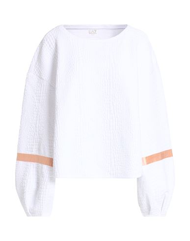 Woman Sweatshirt White Size XXL Polyester, Cotton, Elastane