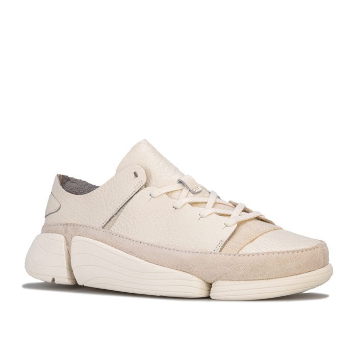 Clarks Originals Womens Trigenic Evo Trainers in White Leather