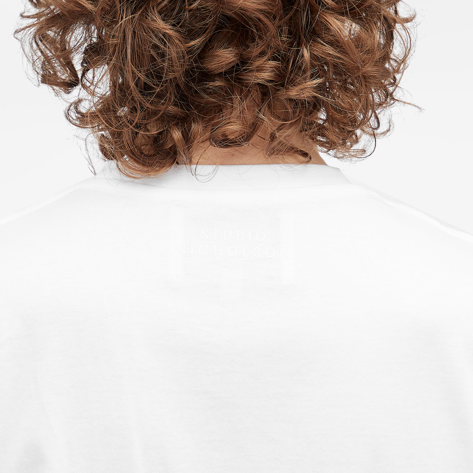 스튜디오 니콜슨 Men's Bric T-Shirt in Optic White BRICSNM-911-OPW