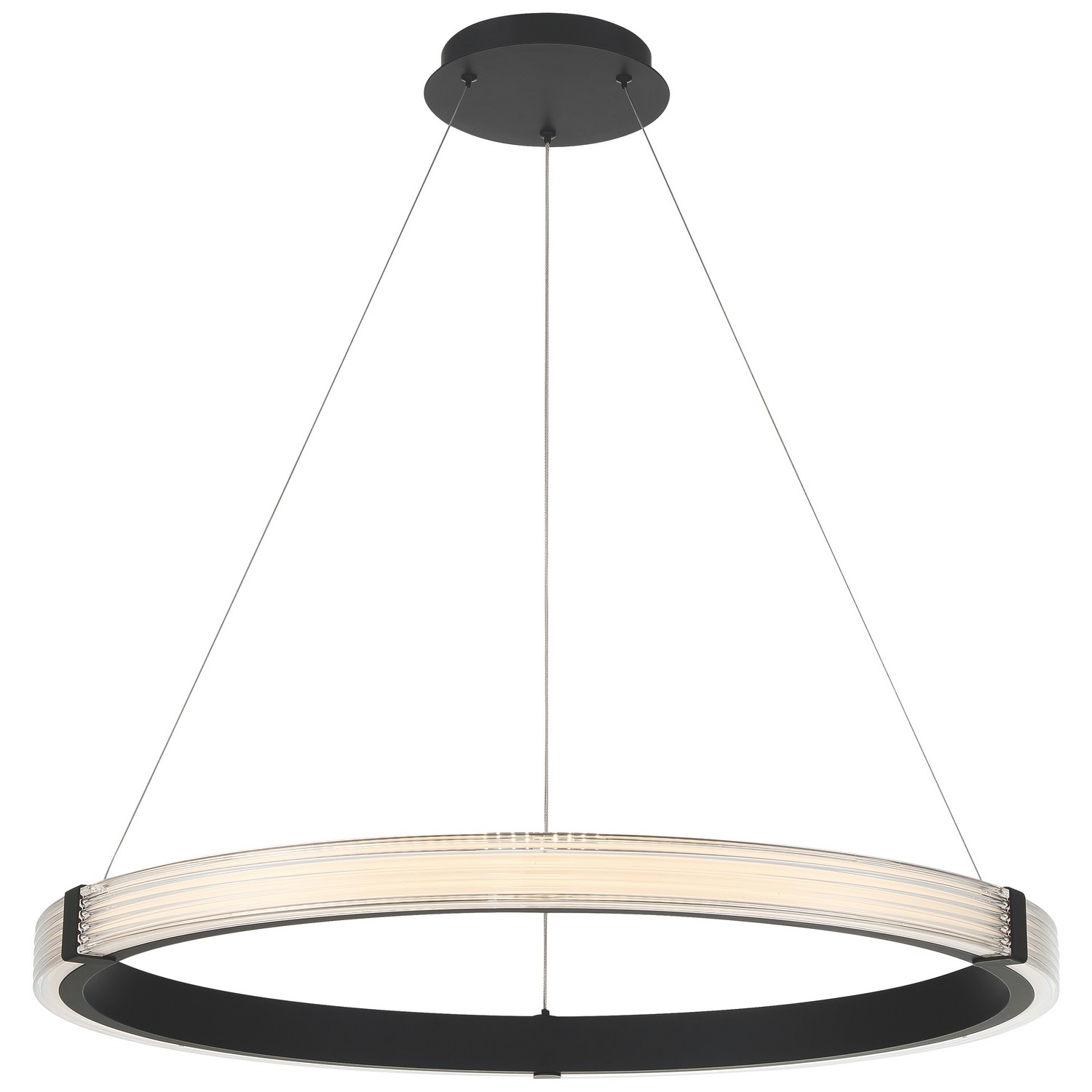 Matte Black LED Pendant from the Panache Collection
