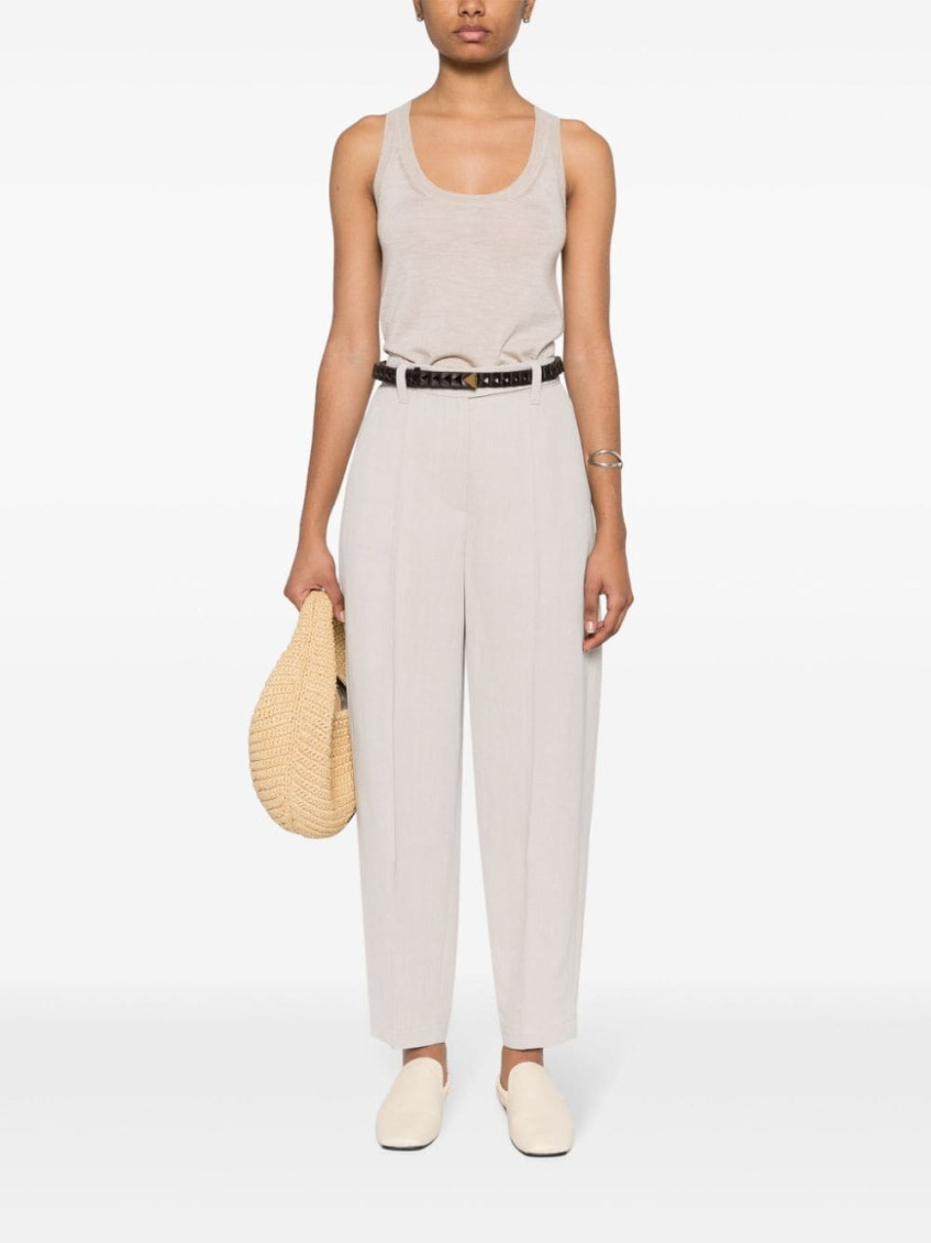 Straight Hem Sleeveless Top