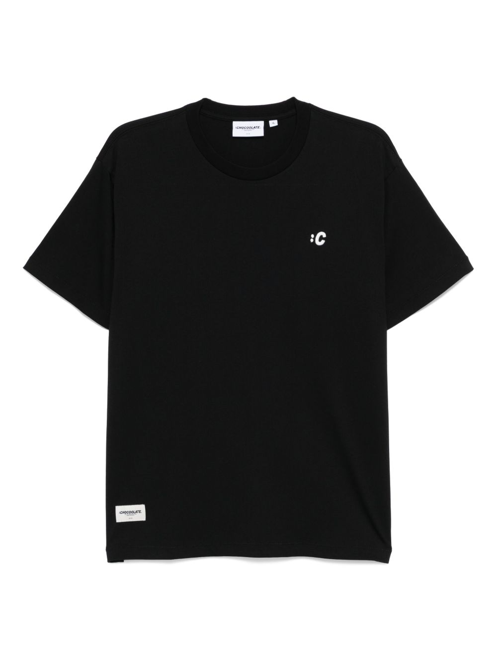 Logo-embroidered T-shirt - Black