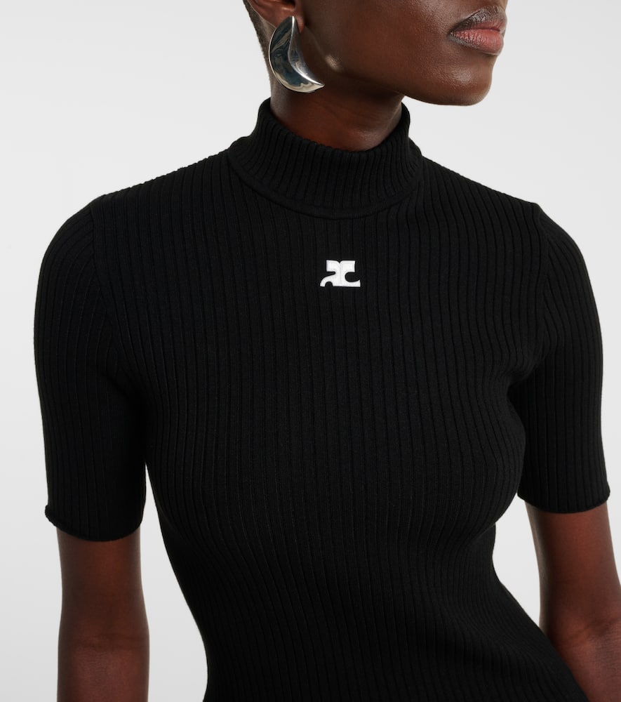 Courrèges Reedition ribbed-knit top