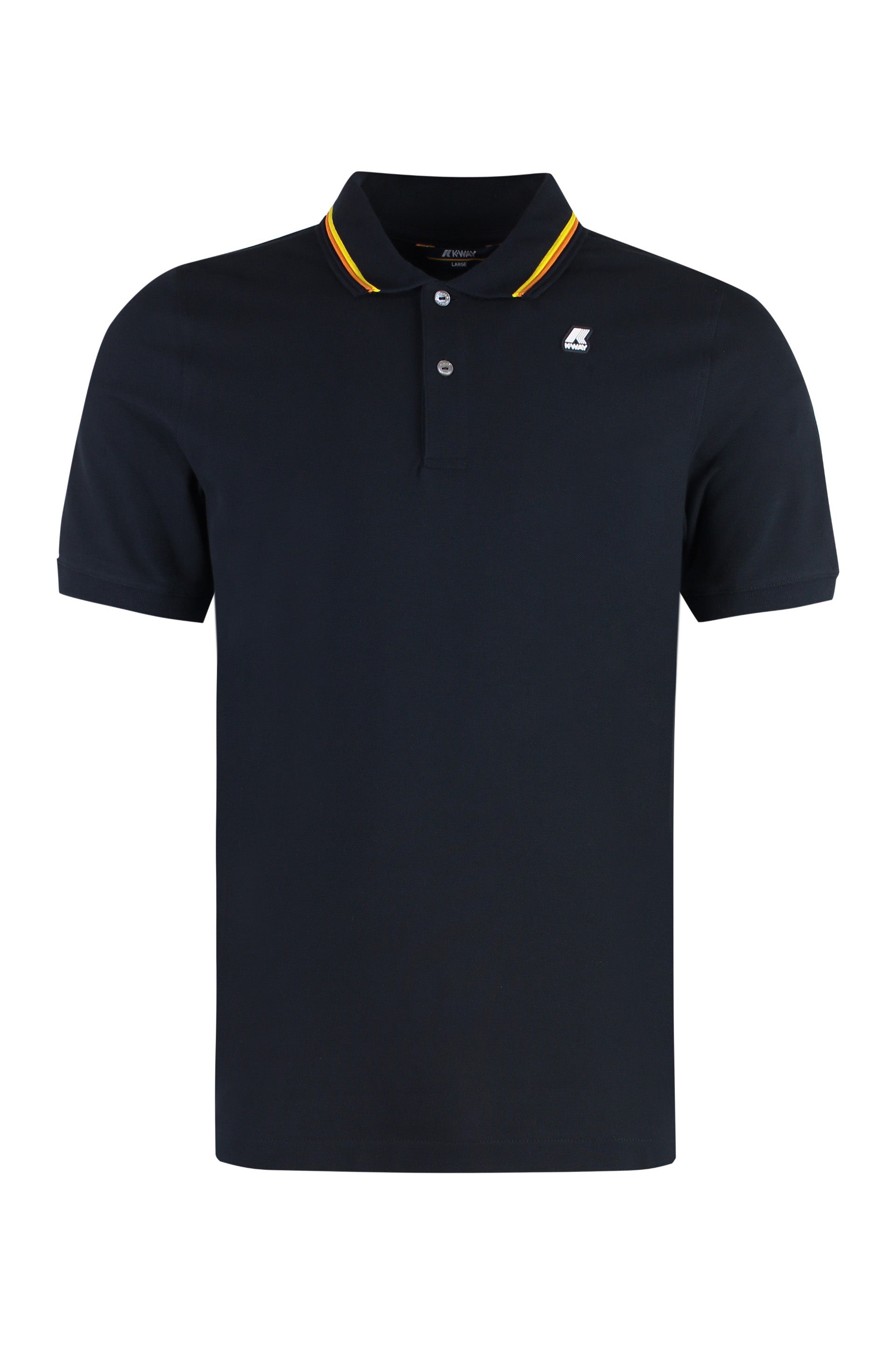 Cotton-Piqué Polo Shirt — Navy