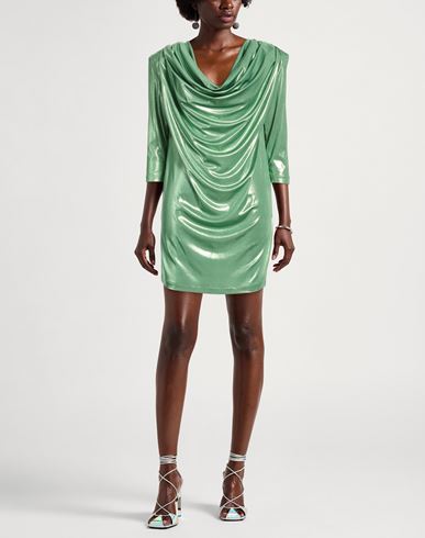 Woman Mini dress Green Size 4 Polyester, Elastane