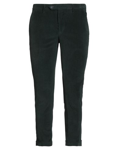 Man Pants Dark green Size 30 Cotton, Elastane