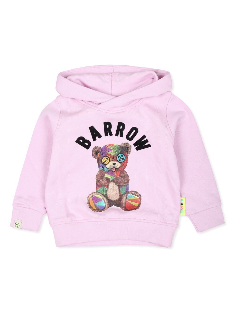 Logo-print cotton hoodie - Pink