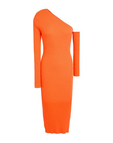 Woman Midi dress Orange Size 10 Cotton, Viscose, Nylon, Cashmere