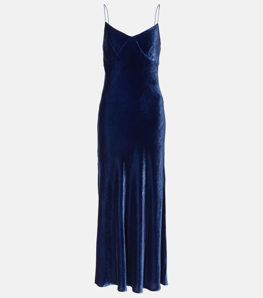 Alberta velvet slip dress