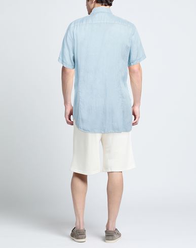 Man Shirt Sky blue Size L Linen