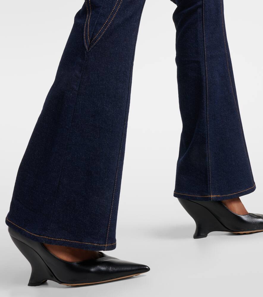 Seamed Megaflare high-rise flared jeans