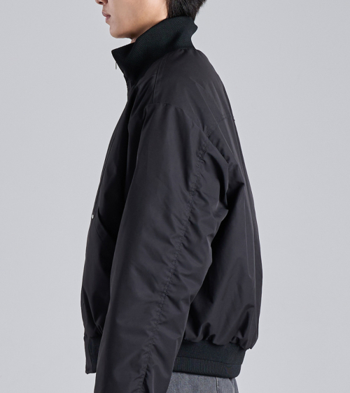 Stand Collar Blouson Crop Jacket