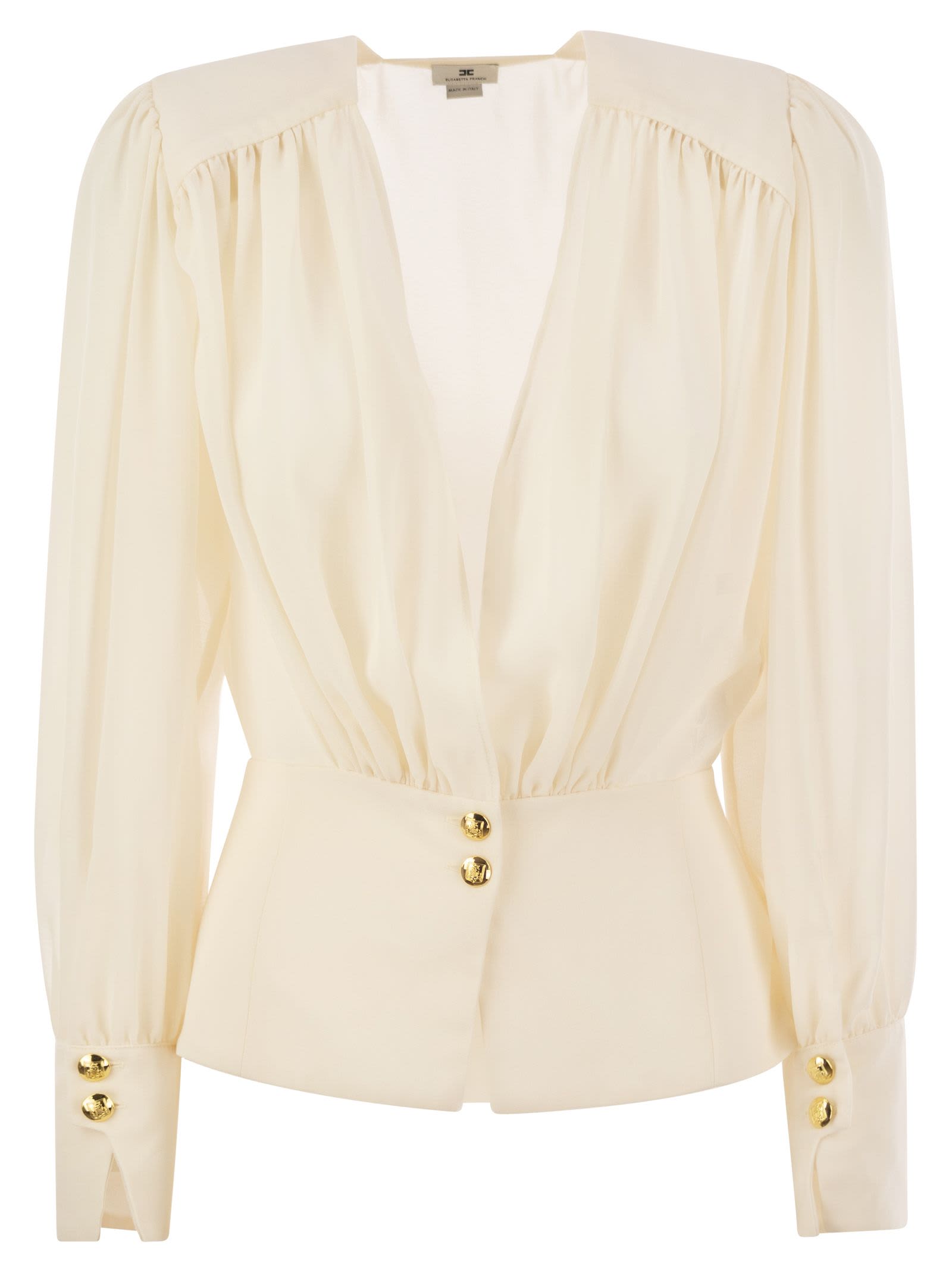 Georgette Blouse With Basque