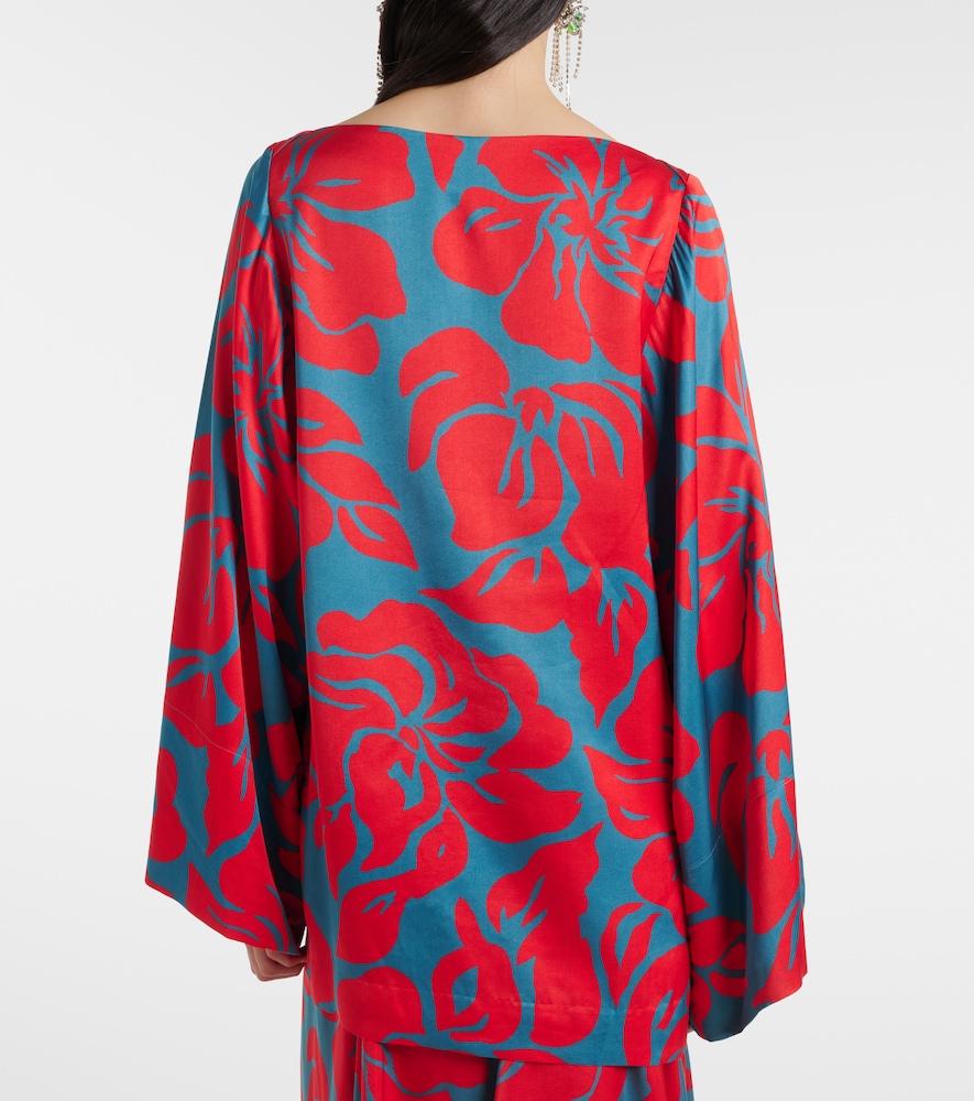 Charli printed satin top