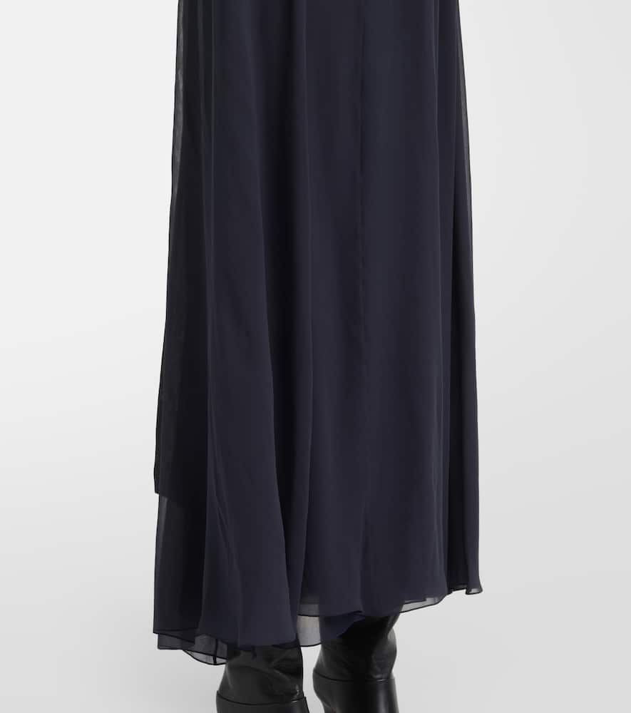 Chloé Gathered silk georgette maxi dress