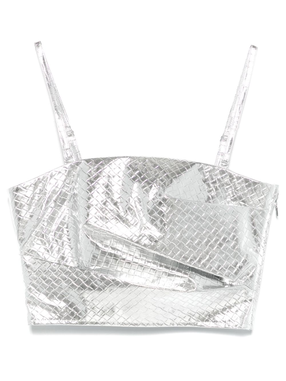 Draped braided top - Silver