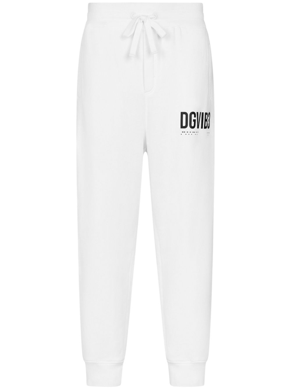 Logo-print cotton track pants - White