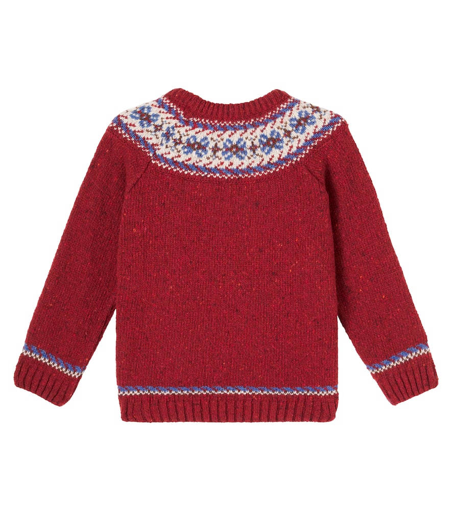 Intarsia wool-blend sweater