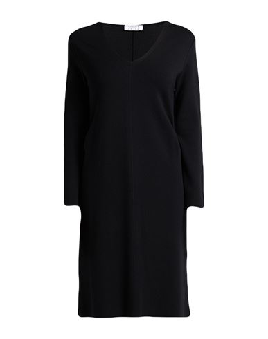 Woman Mini dress Black Size 8 Viscose, Acrylic, Elastane