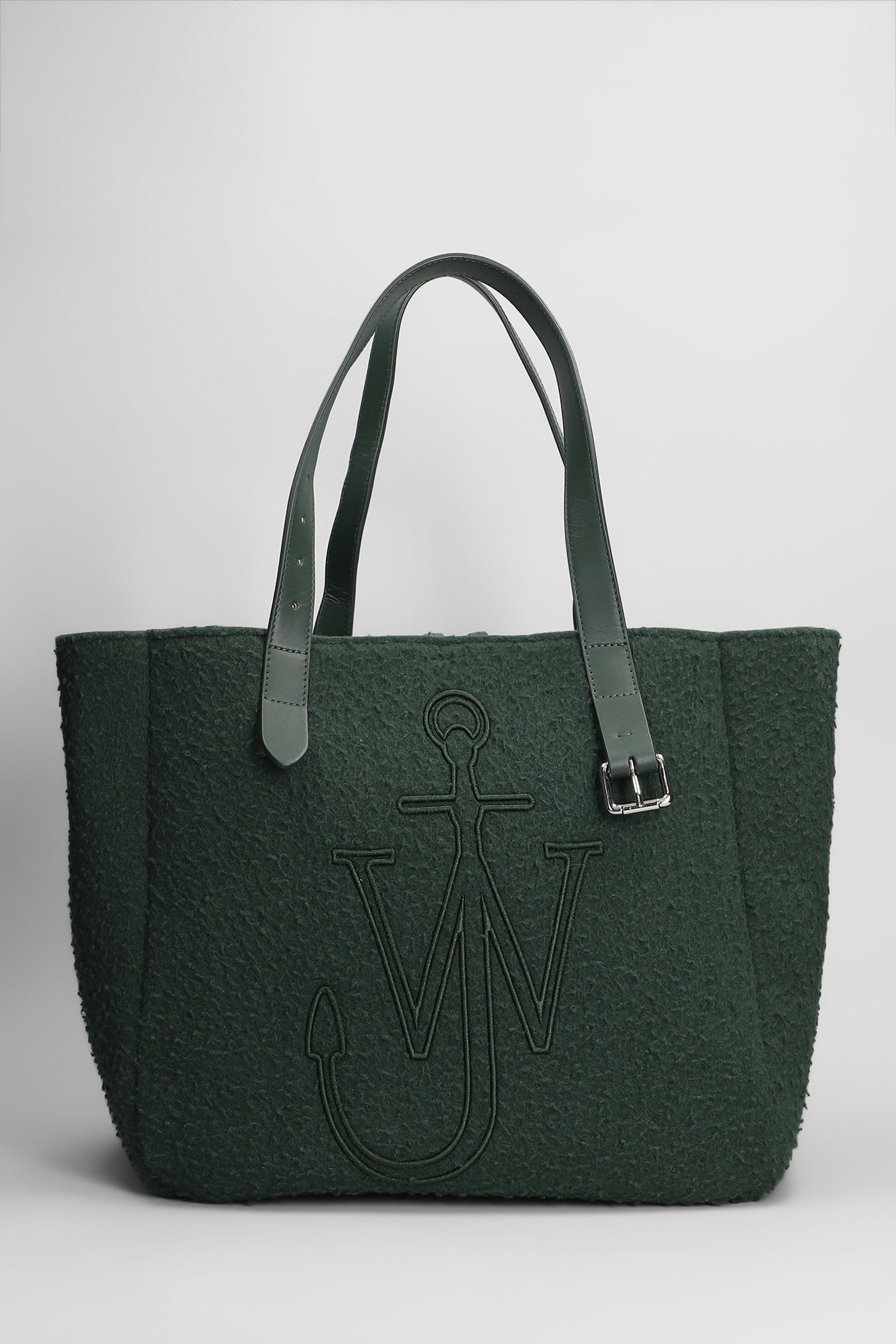 Embossed-logo tote bag - Green