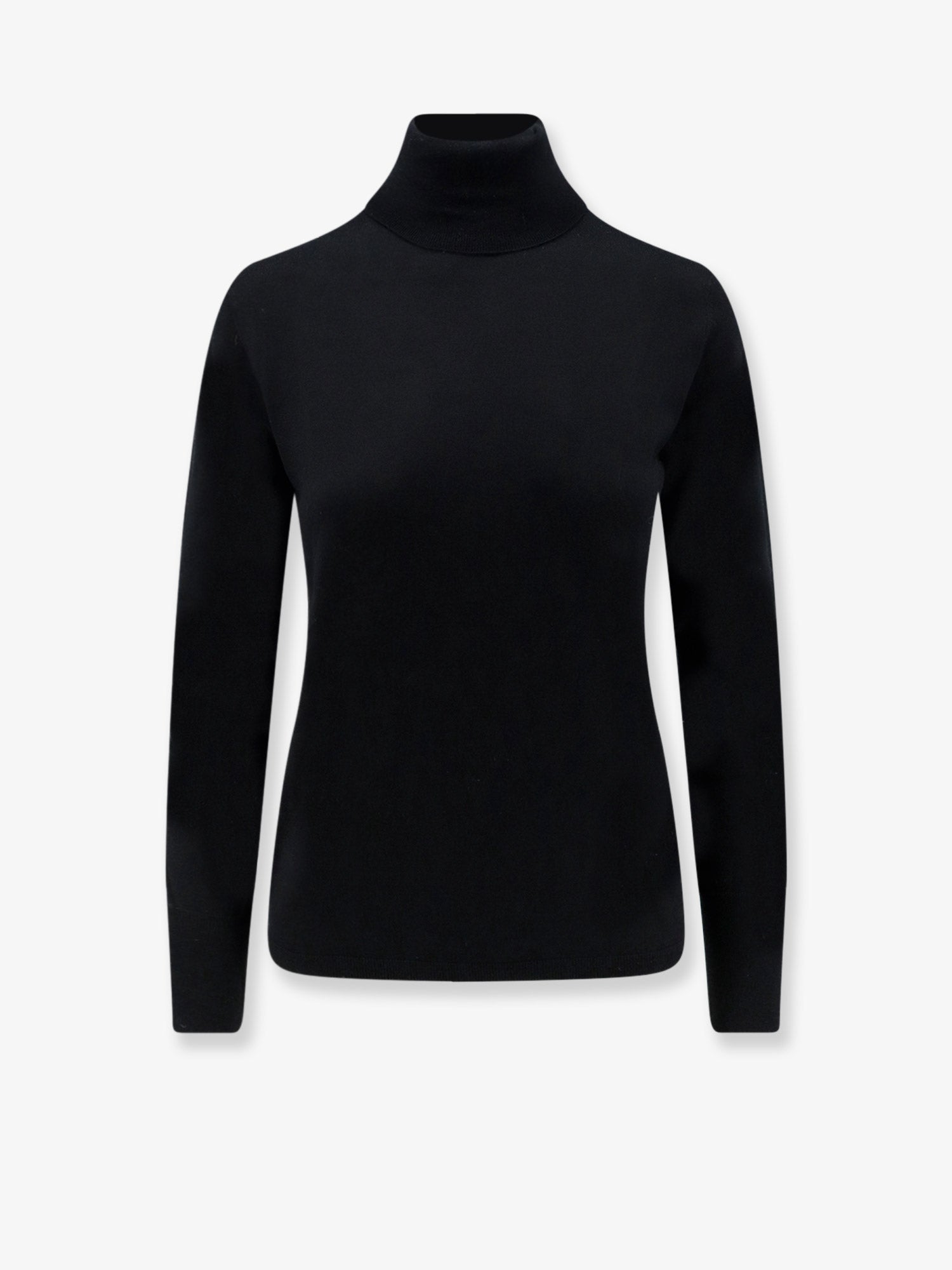 Virgin Wool Turtleneck — Black