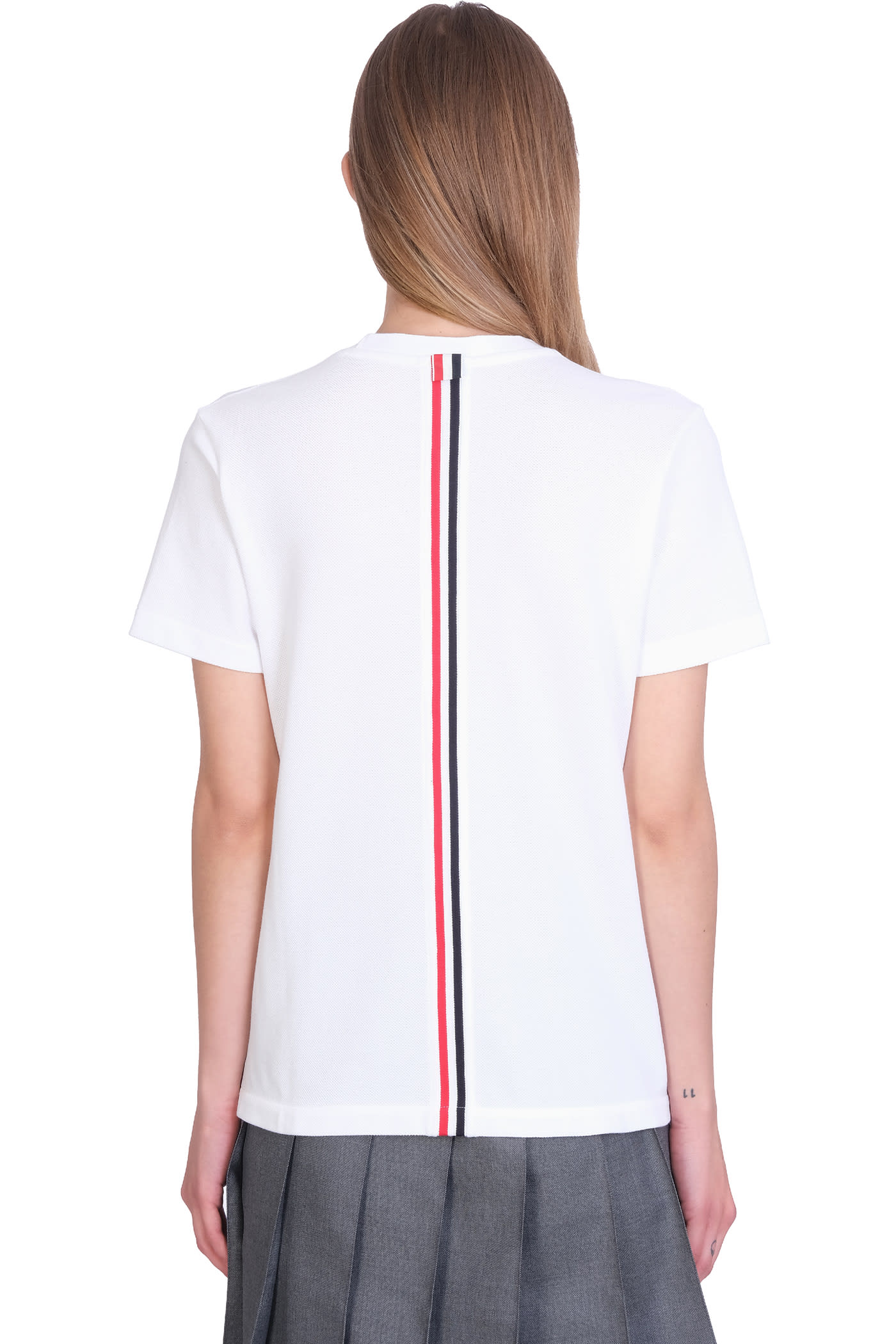 RWB stripe relaxed piqué T-shirt