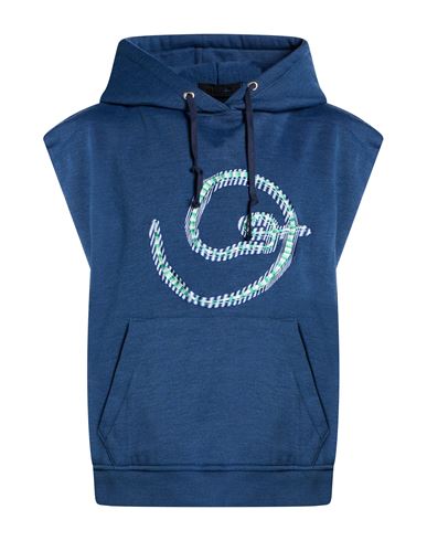 Man Sweatshirt Slate blue Size S Cotton, Polyester
