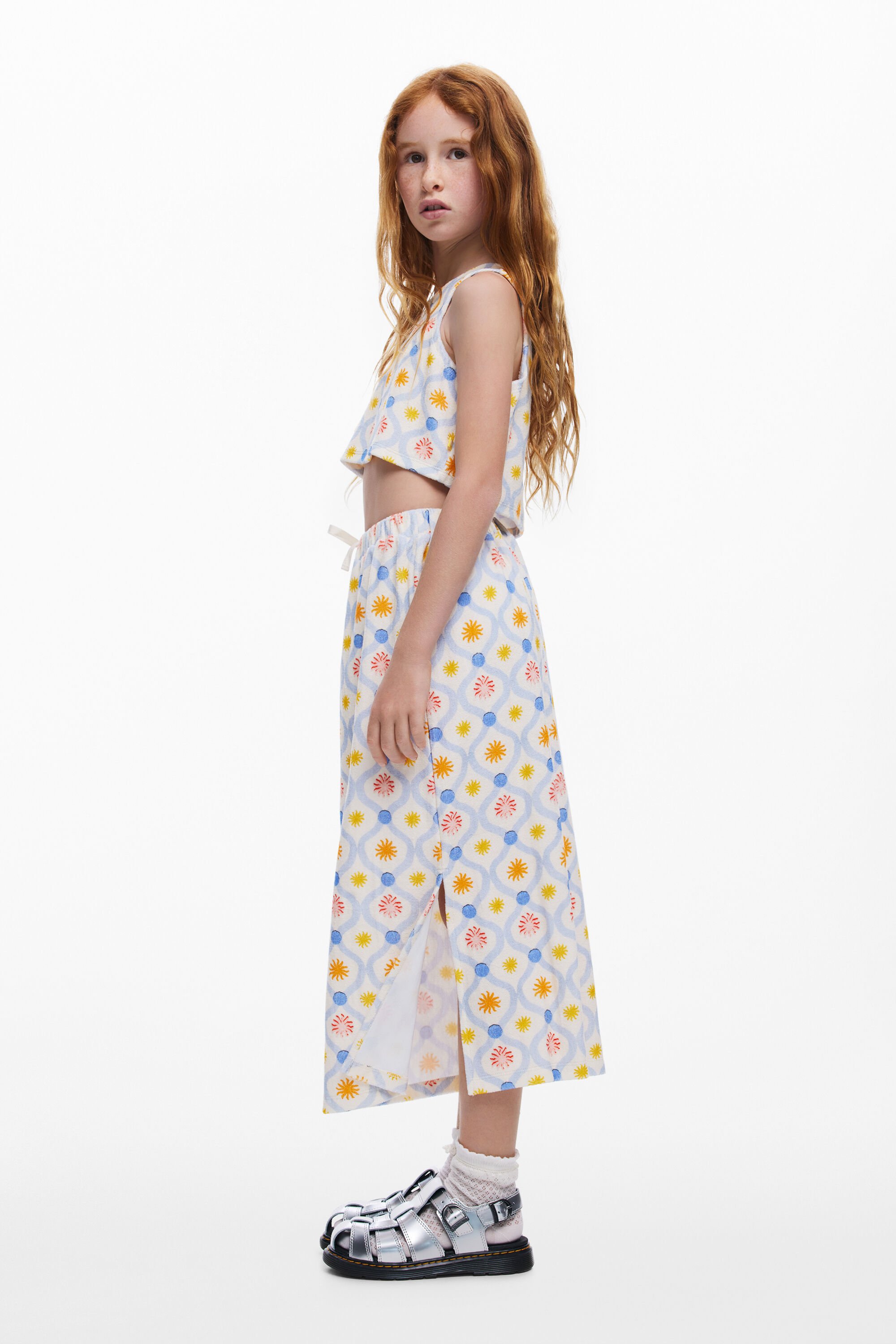 Floral midi skirt