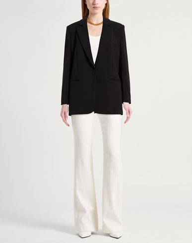 Woman Blazer Black Size 4 Polyester, Elastane