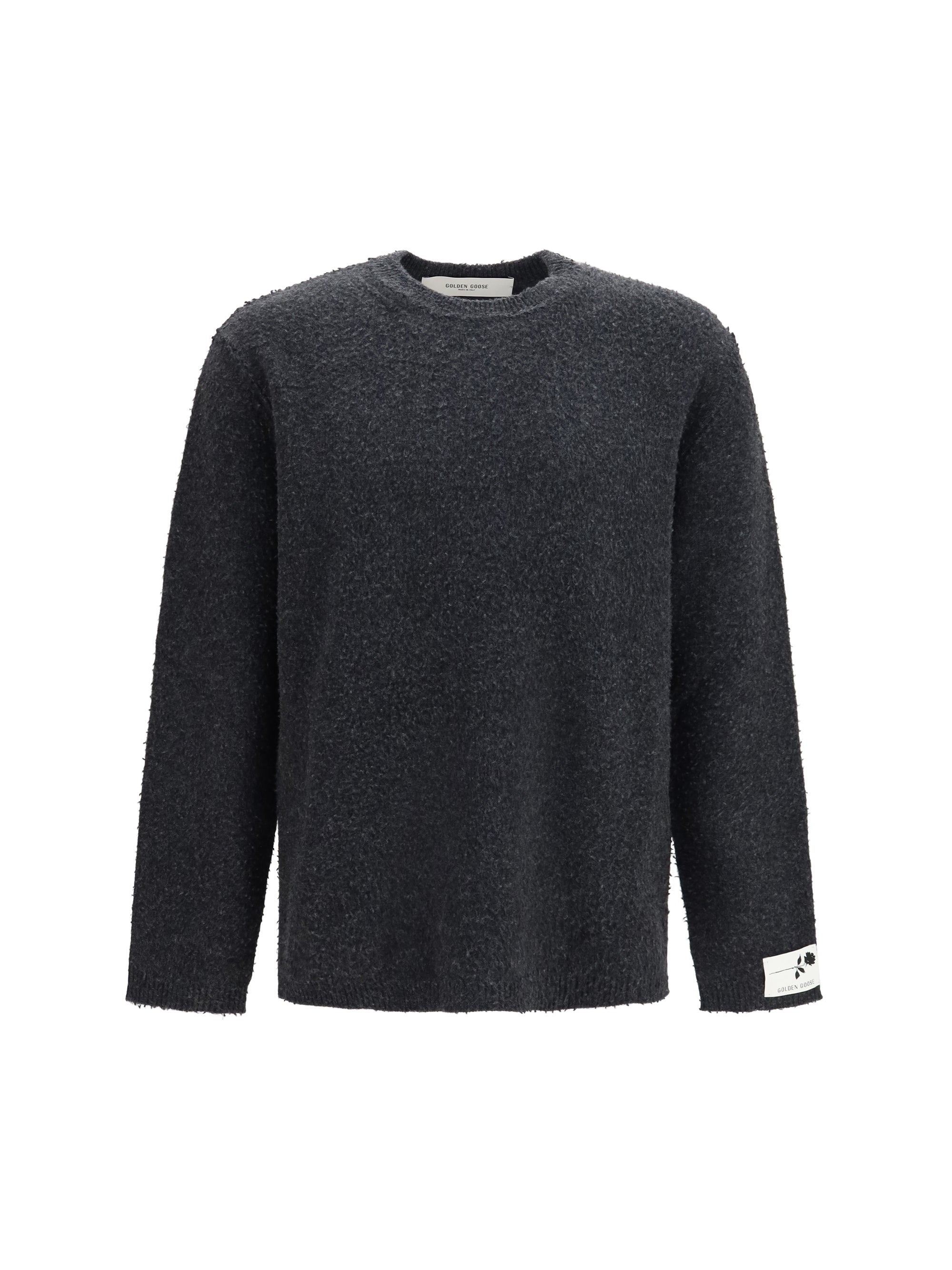 Merino Wool Crew Neck Sweater — Gray