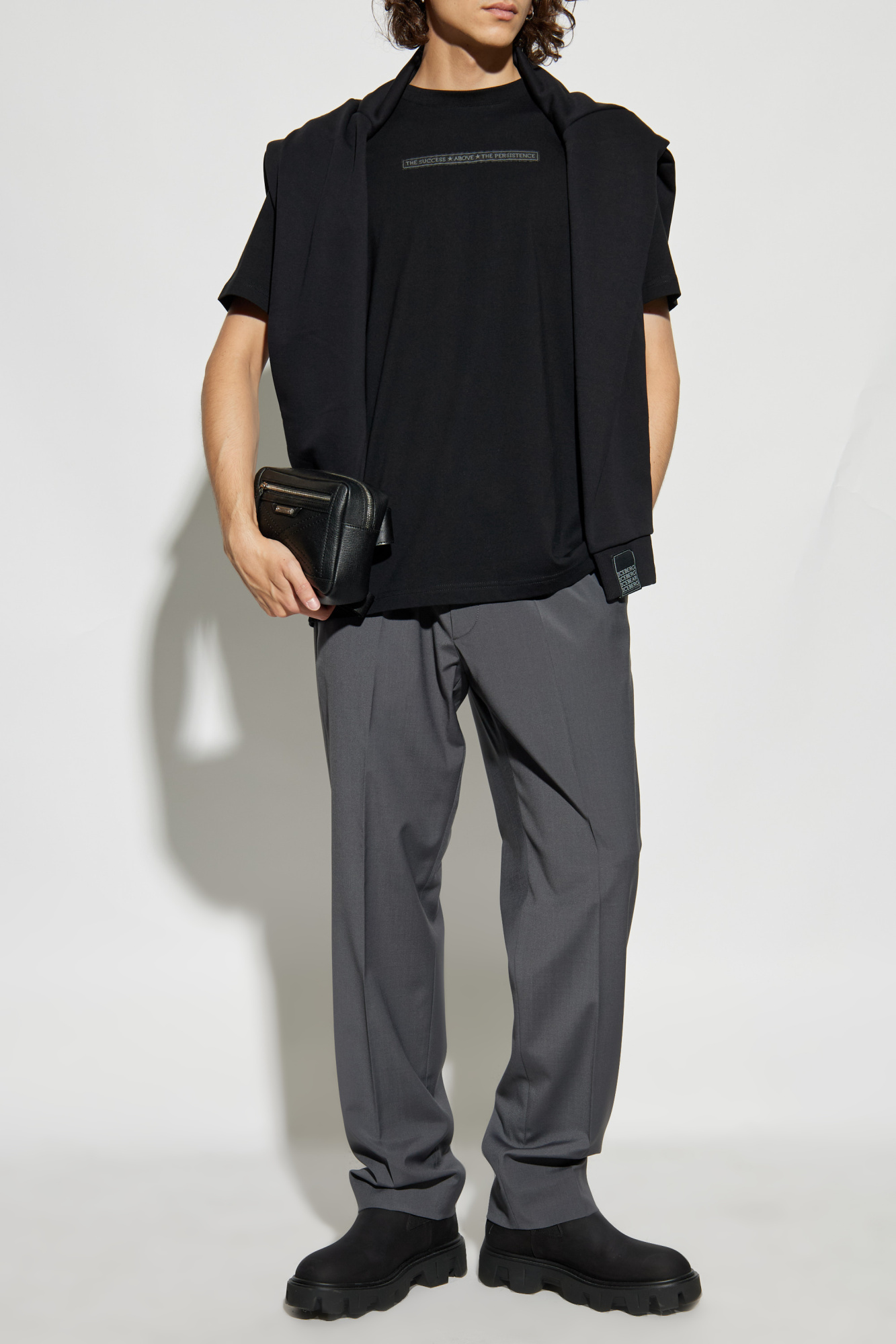 T-shirt With Patch, Men's, Black