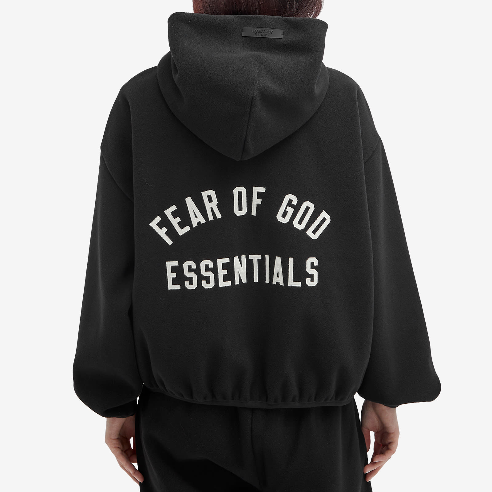 Women's Brushed Hooded Bomber Jacket in Black