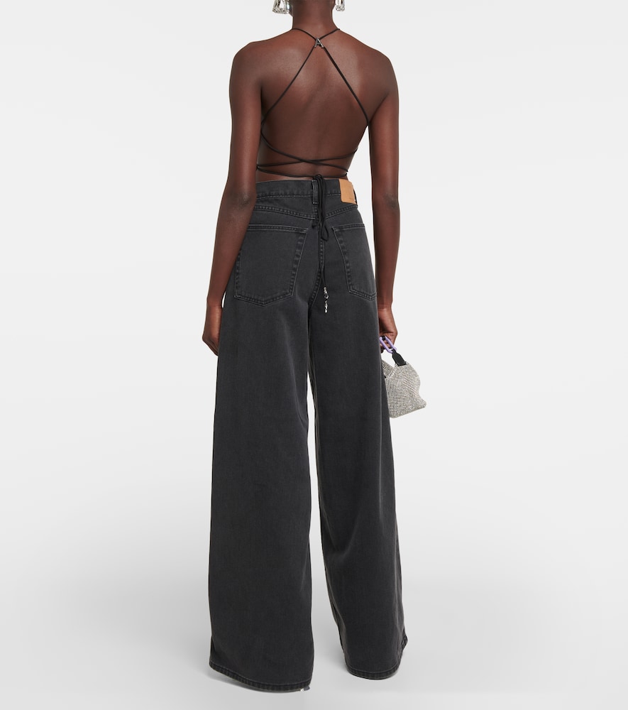Area Crystal-embellished halterneck top