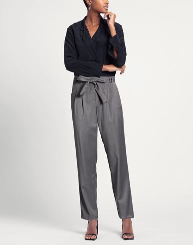 Woman Pants Grey Size 10 Polyester, Viscose, Elastane