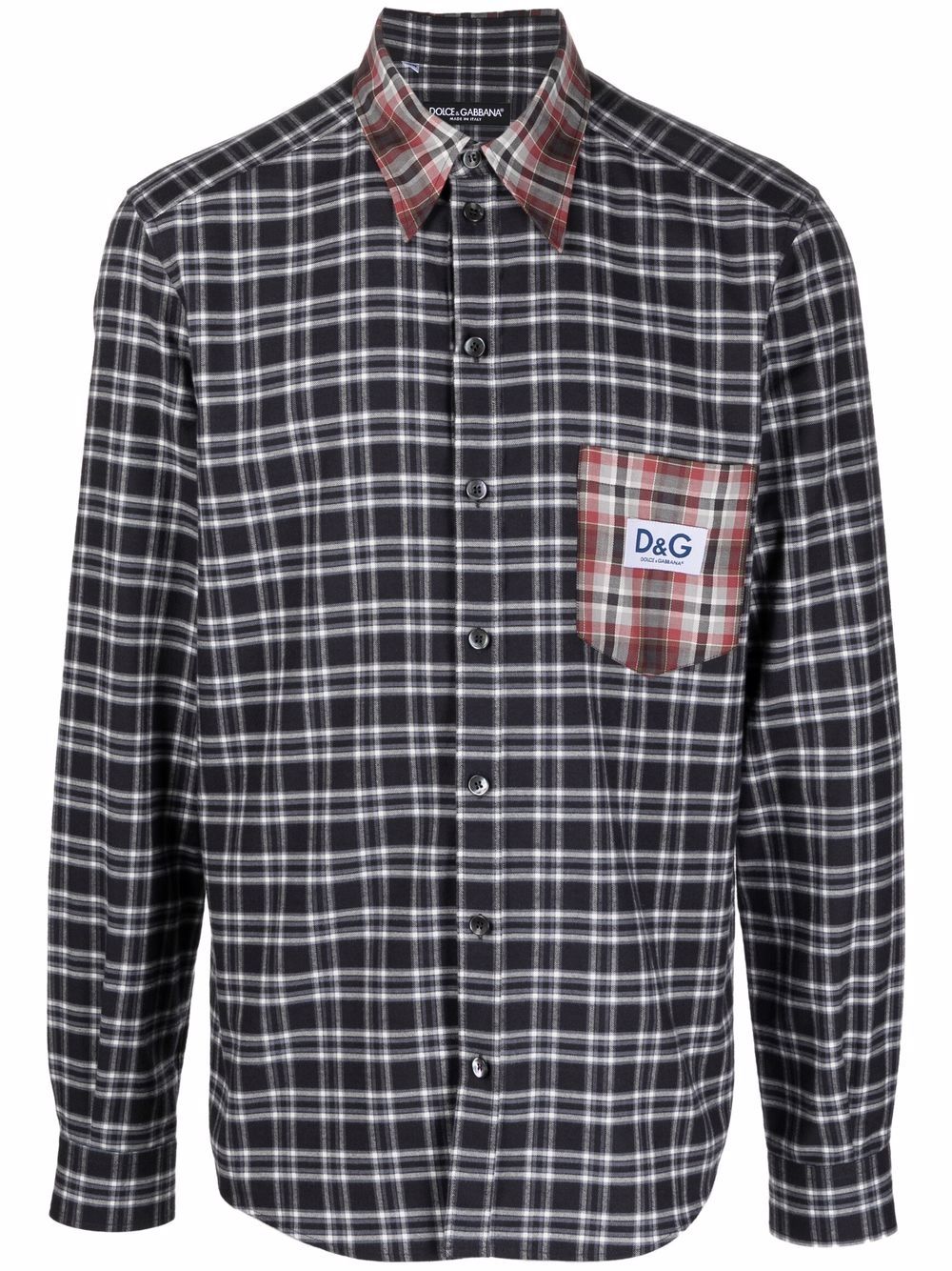 Check-print shirt - Blue