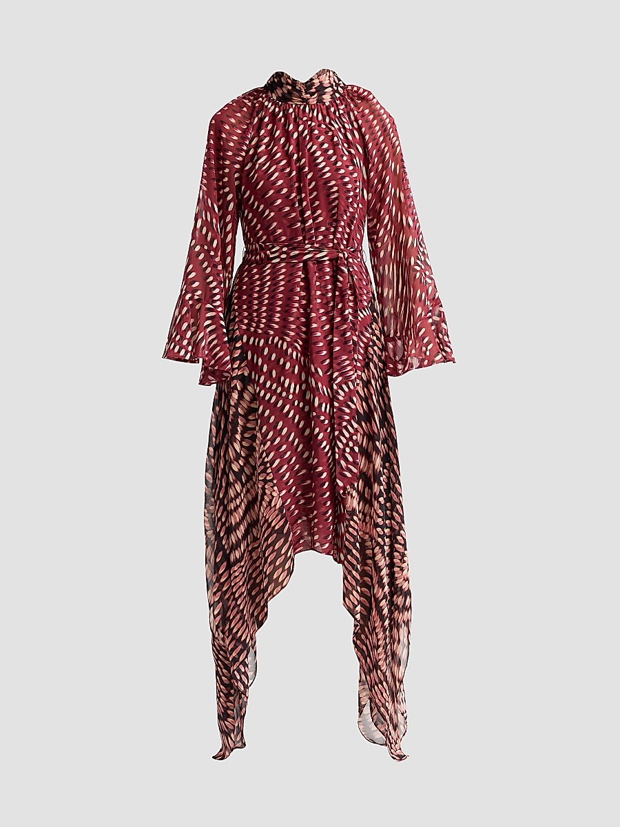 Women's Parisa Printed Midi Dress - Organic Geo