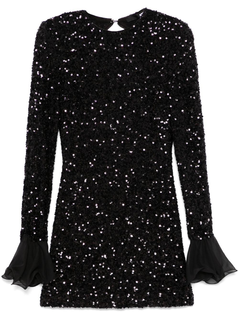 Sequinned mini dress - Black