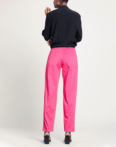 Woman Pants Fuchsia Size 8 Cotton, Elastane