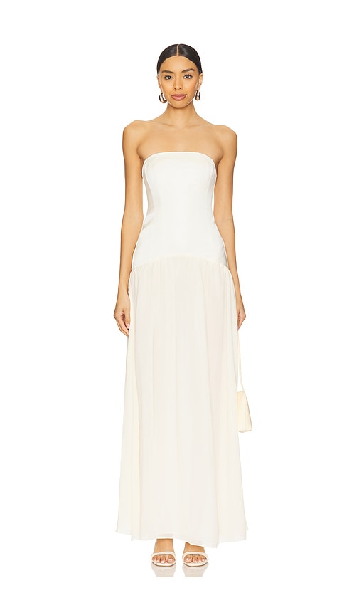 WeWoreWhat Corset Sheer Midi Dress in White.  6. Also in