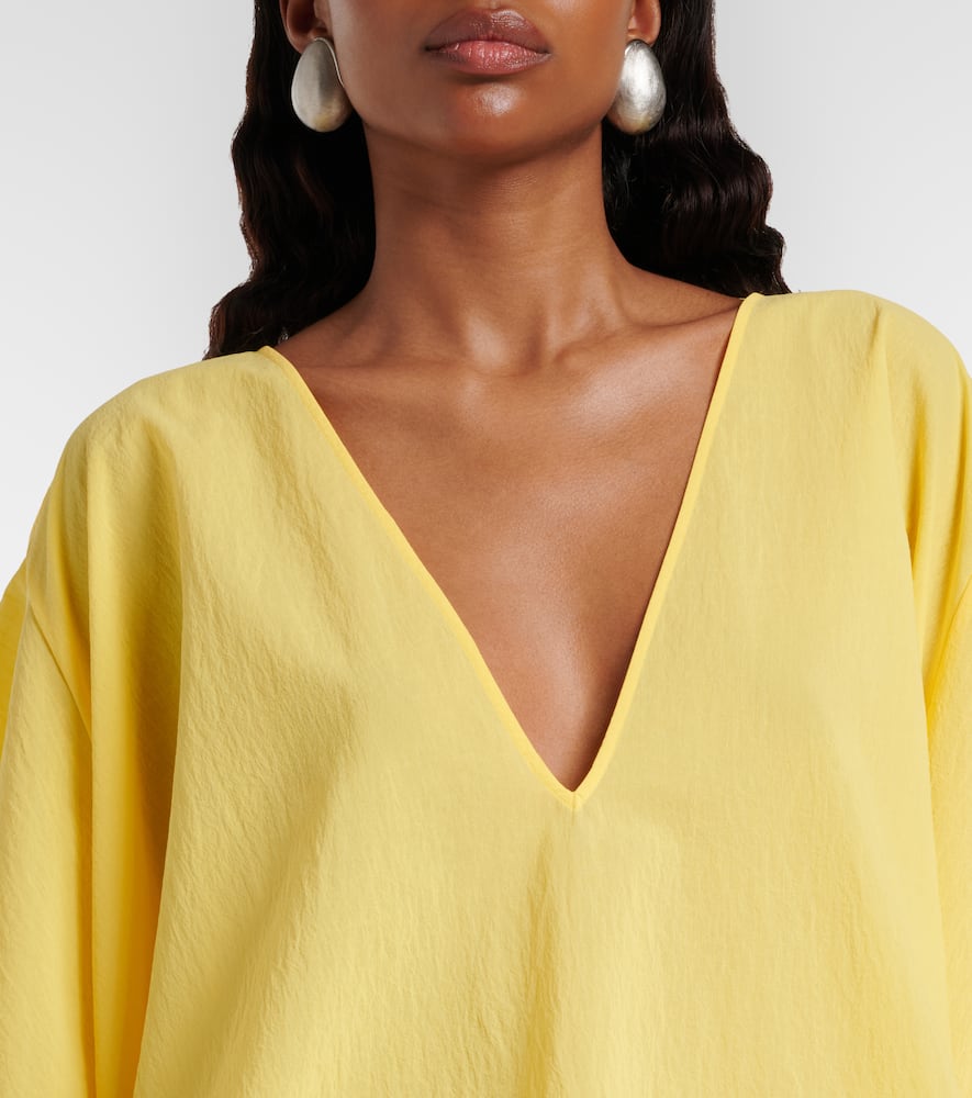Paysan cotton-blend poplin minidress