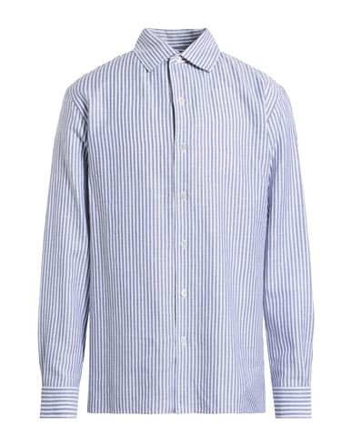 Man Shirt Slate blue Size 38 Cotton, Linen