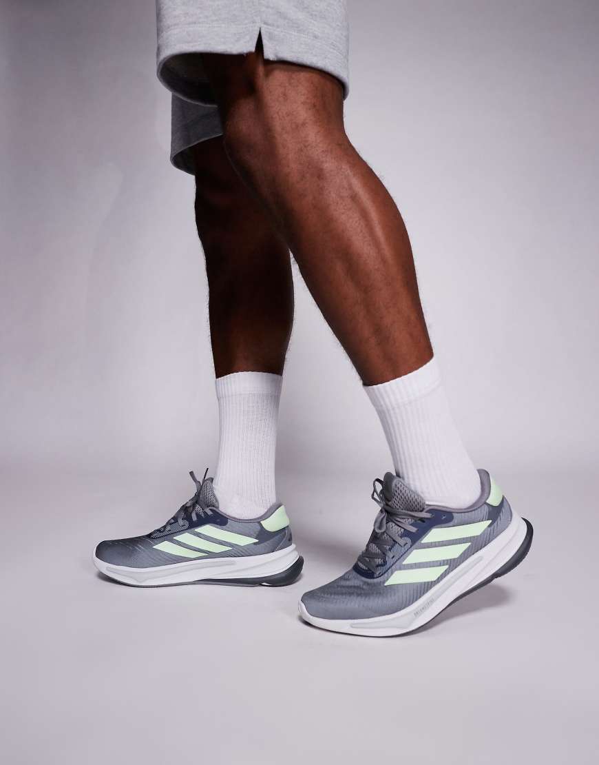 Adidas Running Supernova Ease trainers in grey and green